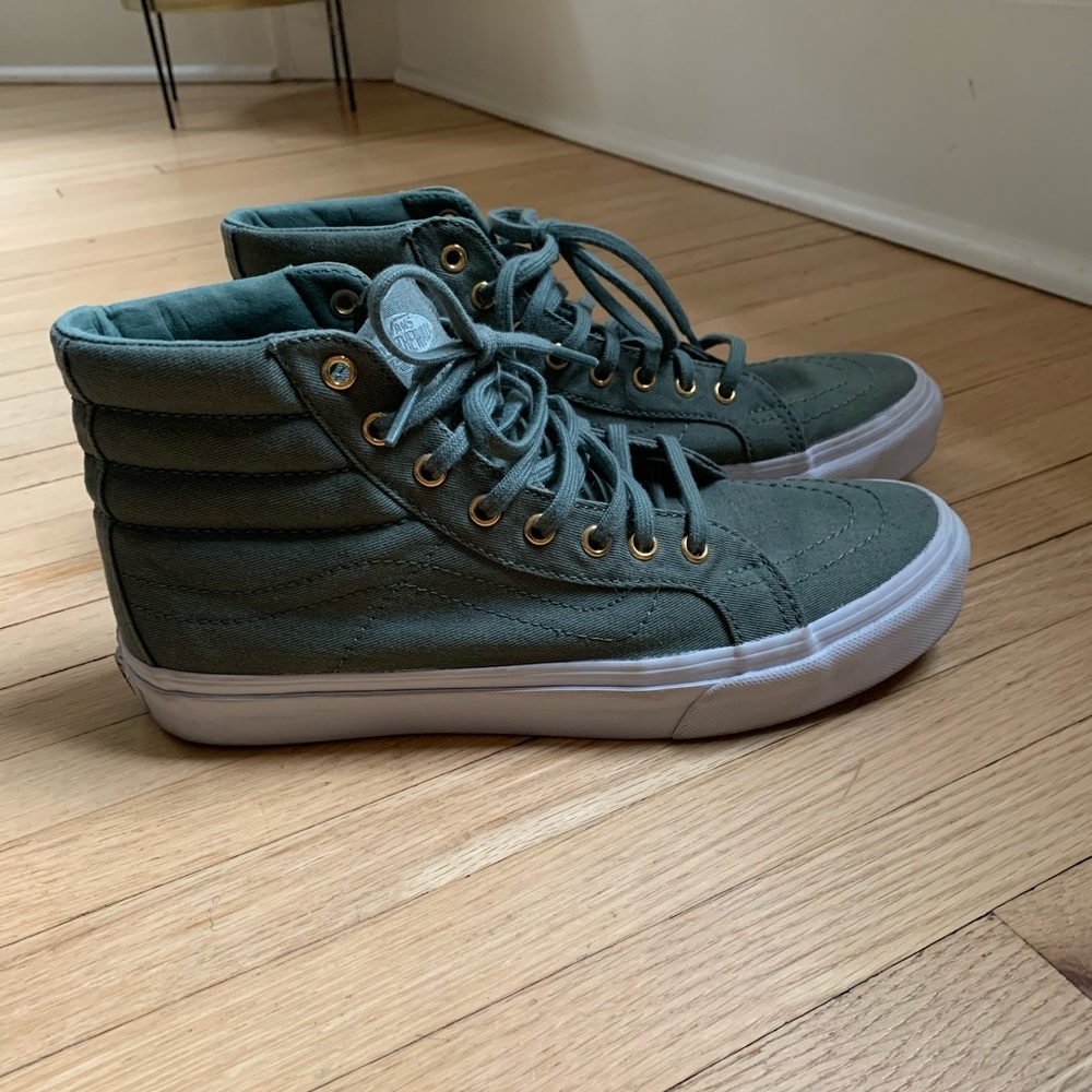 Vans unisex SK8 hi high tops, duck green